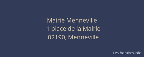 Mairie Menneville