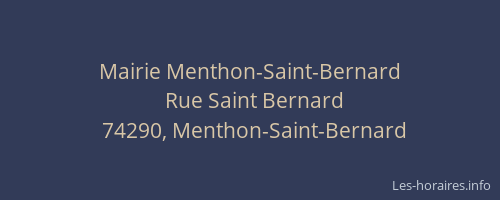 Mairie Menthon-Saint-Bernard