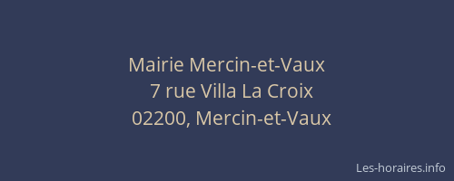 Mairie Mercin-et-Vaux