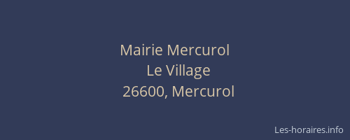 Mairie Mercurol