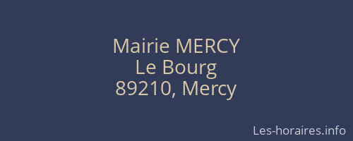 Mairie MERCY