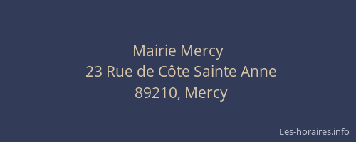 Mairie Mercy