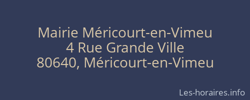 Mairie Méricourt-en-Vimeu