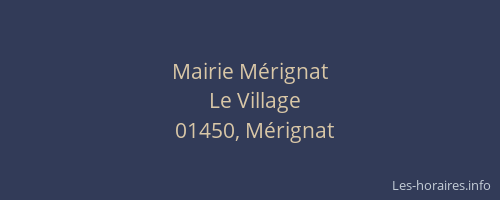 Mairie Mérignat