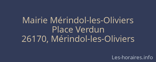 Mairie Mérindol-les-Oliviers