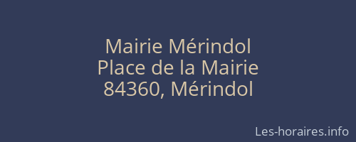 Mairie Mérindol