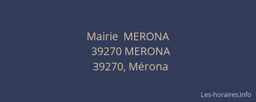 Mairie  MERONA