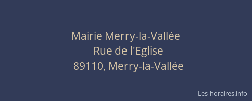 Mairie Merry-la-Vallée