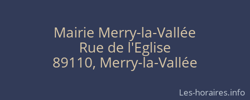 Mairie Merry-la-Vall&eacute;e