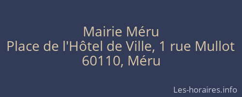 Mairie Méru