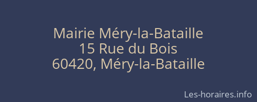 Mairie Méry-la-Bataille