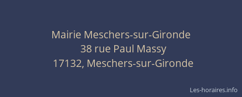 Mairie Meschers-sur-Gironde