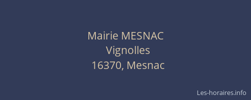 Mairie MESNAC
