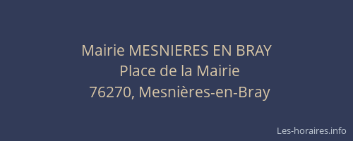 Mairie MESNIERES EN BRAY
