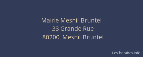 Mairie Mesnil-Bruntel