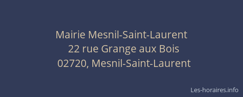 Mairie Mesnil-Saint-Laurent