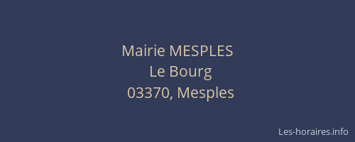 Mairie MESPLES