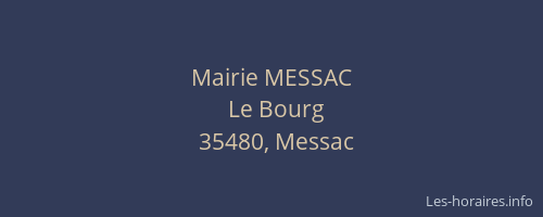 Mairie MESSAC