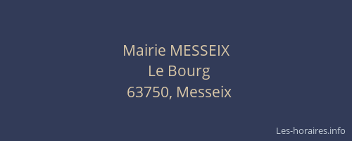 Mairie MESSEIX