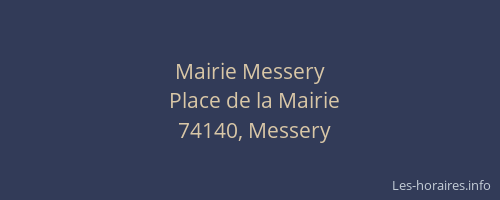 Mairie Messery