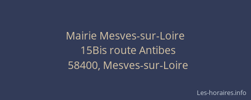 Mairie Mesves-sur-Loire