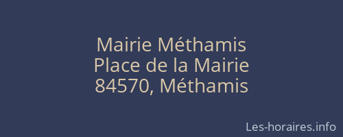 Mairie Méthamis