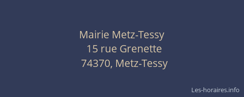 Mairie Metz-Tessy
