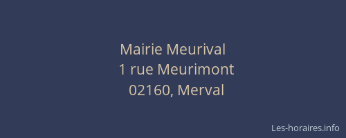 Mairie Meurival