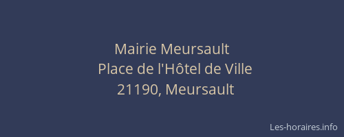 Mairie Meursault