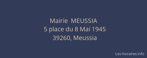 Mairie  MEUSSIA