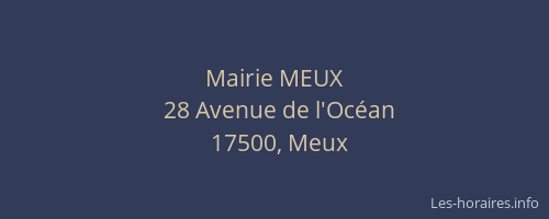 Mairie MEUX