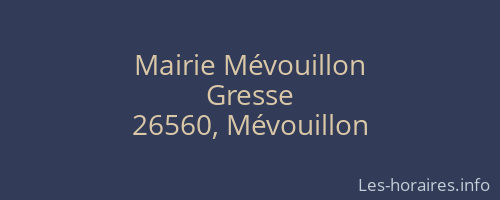 Mairie Mévouillon