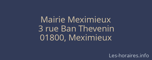 Mairie Meximieux