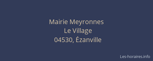 Mairie Meyronnes