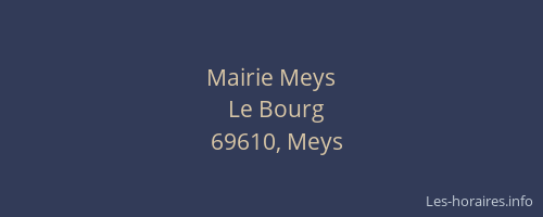 Mairie Meys