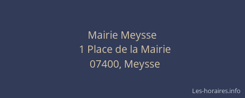 Mairie Meysse