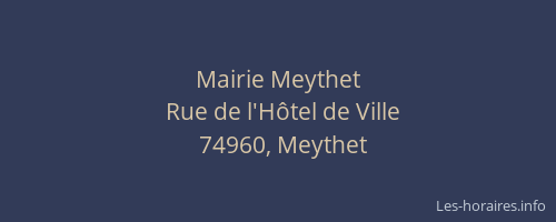 Mairie Meythet