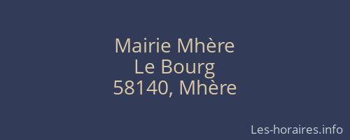 Mairie Mhère