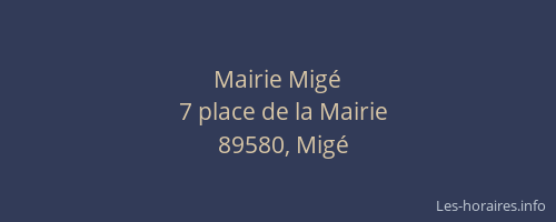 Mairie Migé