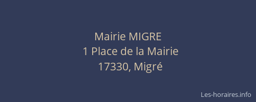 Mairie MIGRE