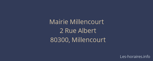 Mairie Millencourt