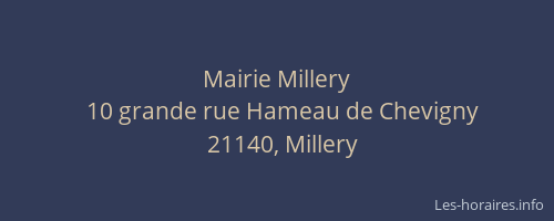 Mairie Millery