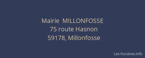 Mairie  MILLONFOSSE