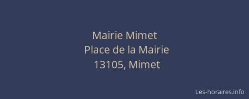Mairie Mimet