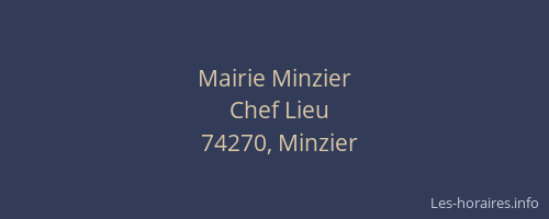 Mairie Minzier