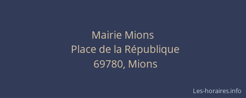 Mairie Mions