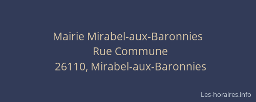 Mairie Mirabel-aux-Baronnies