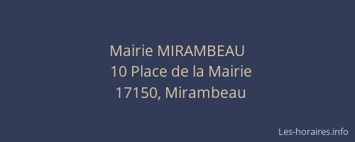 Mairie MIRAMBEAU