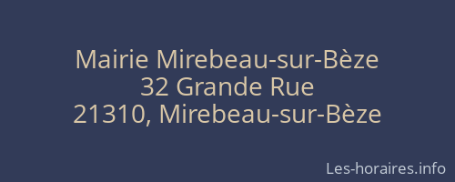 Mairie Mirebeau-sur-Bèze