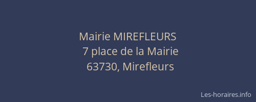 Mairie MIREFLEURS